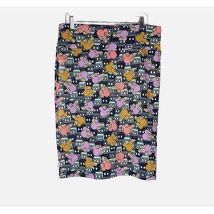 LuLaRoe Disney Skirt Womens XL Cassie Mickey Mouse All Over Skirt